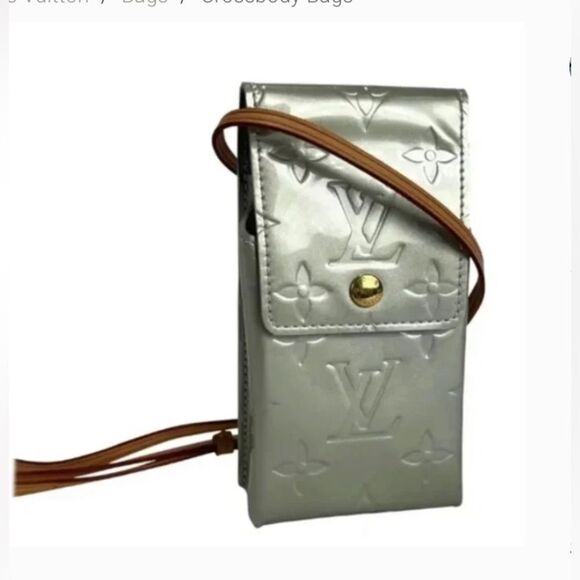 Louis Vuitton *Étui À Cigarettes* Patent Leather Vernis Metallic Ice Green - Picture 1 of 6